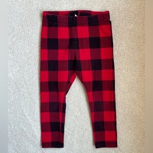 Jumping Beans Red and Black Checkered Leggings buffalo plaid 3T